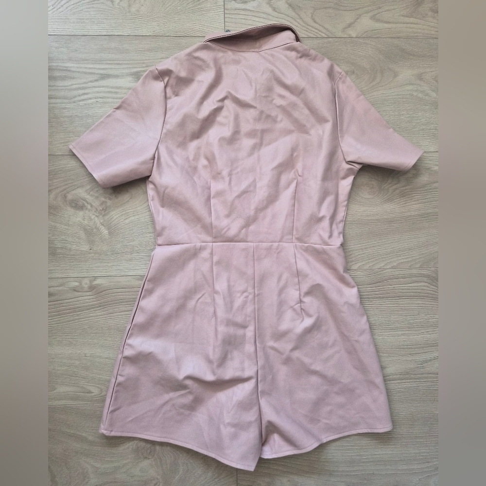 Blush Faux Leather Romper - Picture 4 of 4